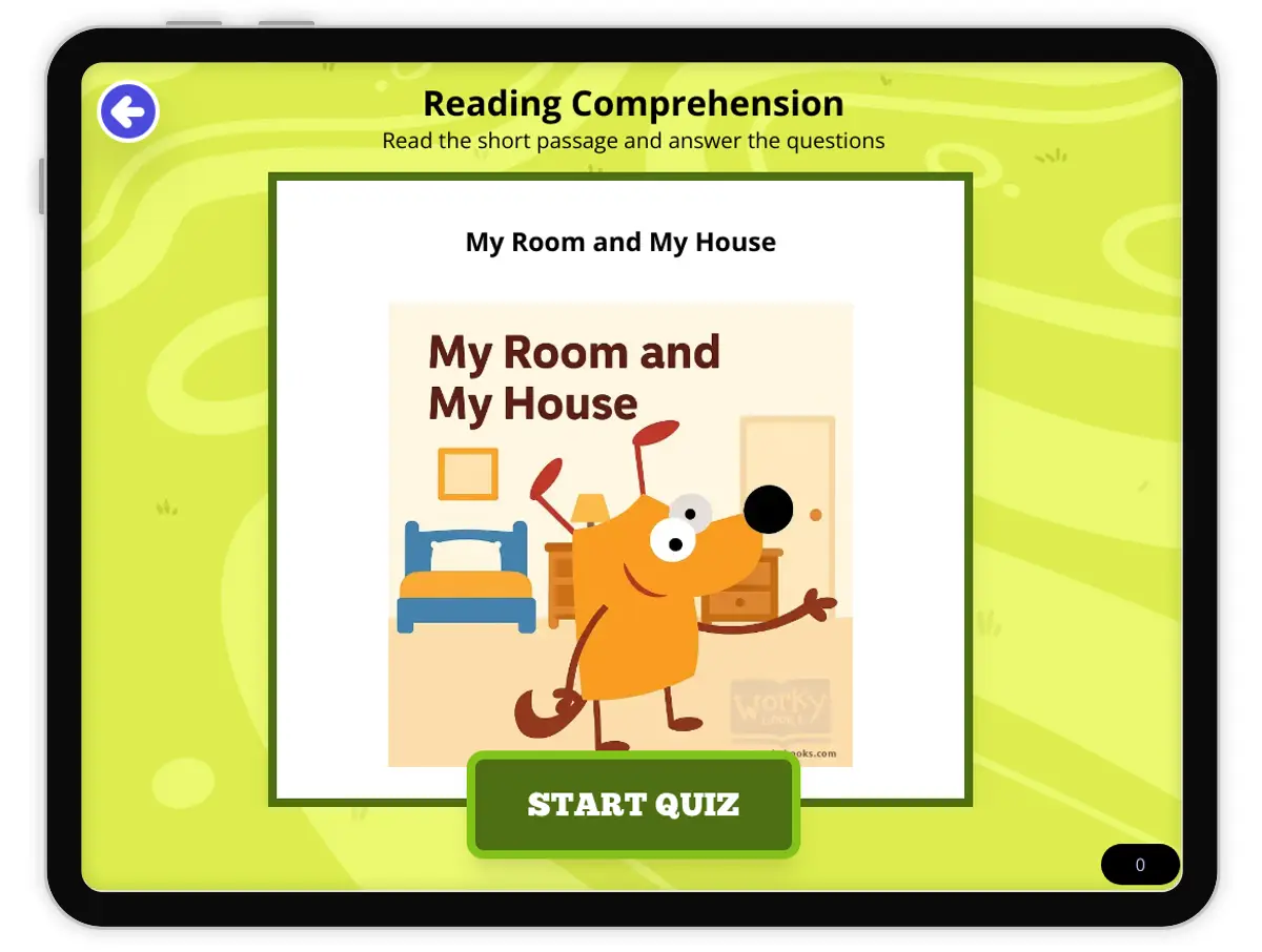 Interactive — Reading Comprehension preview: My Room and My House covering FL.SS.2.G.1.1, SS.2.G.1.3 standards - Page 1 of null