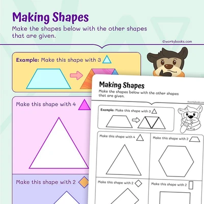 Making Shapes - worksheet educational content