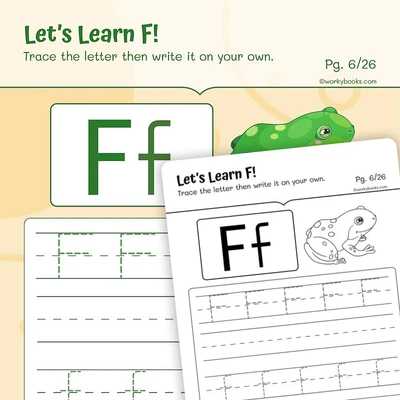 Alphabet F - worksheet educational content