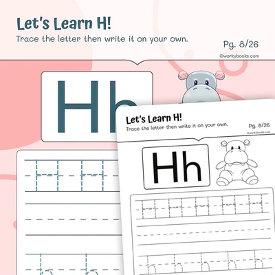 Alphabet H - worksheet educational content