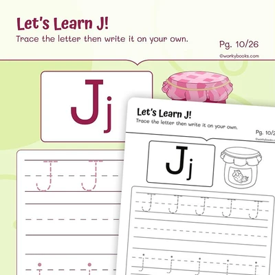 Alphabet J - worksheet educational content