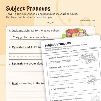 Subject Pronouns - worksheet educational content