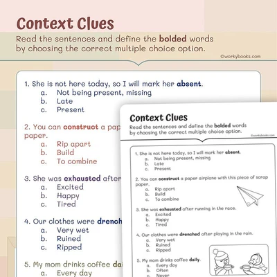 Meaning of Unknown Words - worksheet educational content