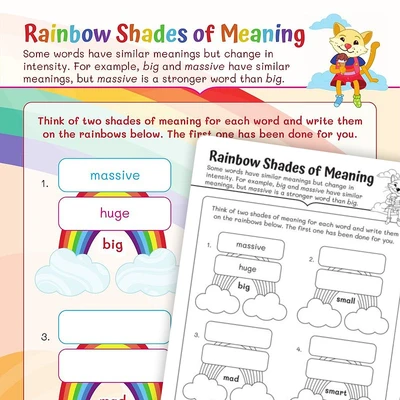 Rainbow Shades of Meaning - worksheet educational content