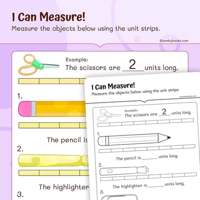 I Can Measure Objects - worksheet educational content