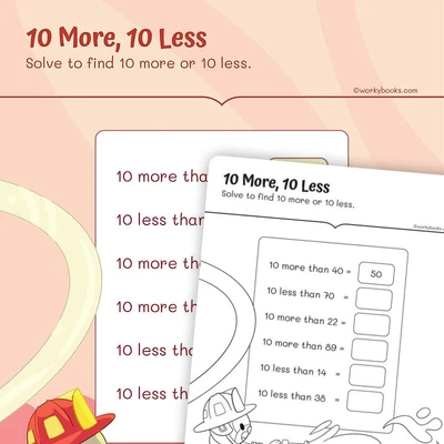 Skip counting by 10 - worksheet educational content