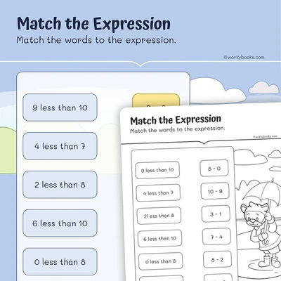 Match the Expression - worksheet educational content