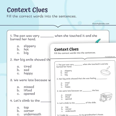 Context Clues - worksheet educational content