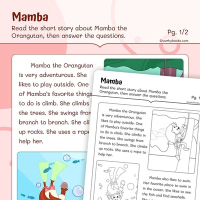 Short Story—Mamba - worksheet educational content