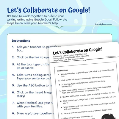 Let’s Collaborate on Google! - worksheet educational content