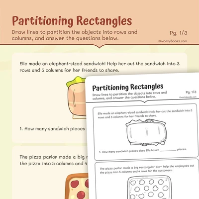 Partitioned Rectangles - worksheet educational content