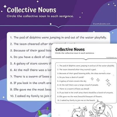 Collective Nouns - worksheet educational content