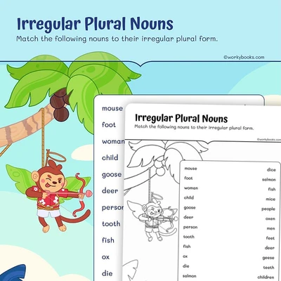 Irregular Plural Nouns - worksheet educational content
