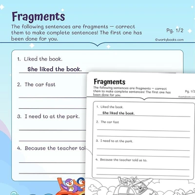 Sentence Fragment - worksheet educational content