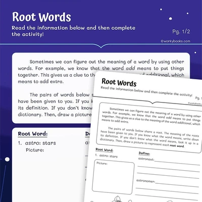 Root Words - worksheet educational content