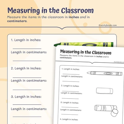 Measuring in the Classroom - worksheet educational content