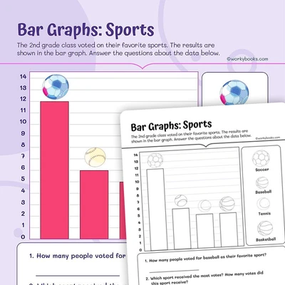 Bar Graphs: Sports - worksheet educational content