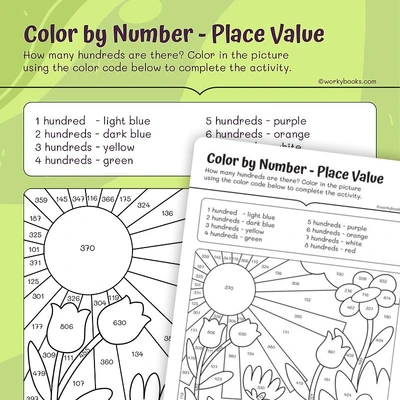 Color By Number— Place Value - worksheet educational content
