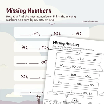 Missing Numbers - worksheet educational content