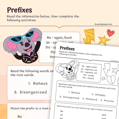 Identify Affixes and Base Words - worksheet educational content
