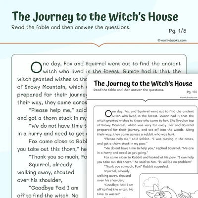 Fable —The Journey to the Witch’s House - worksheet educational content