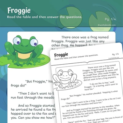 Froggie—Main Idea - worksheet educational content