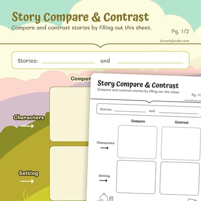 Compare & Contrast Graphic Organizer - worksheet educational content