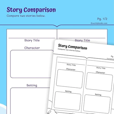 Compare and Contrast Stories Graphic Organizer - worksheet educational content