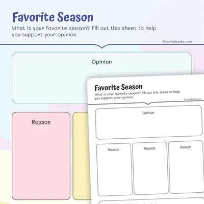 Favorite Season—Give Reasons - worksheet educational content