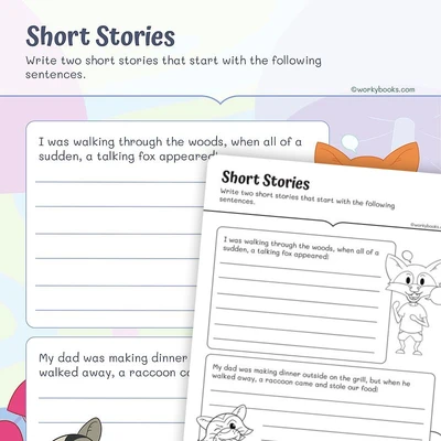 Writing Creative Narratives - worksheet educational content