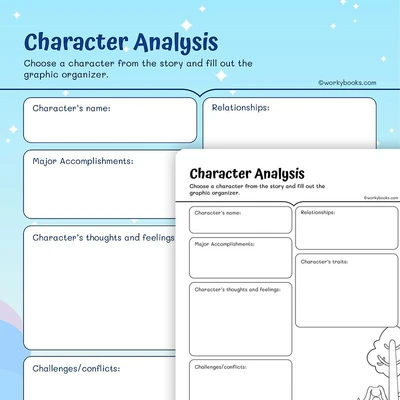 Character Map Graphic Organizer - worksheet educational content