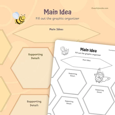 Main Idea Graphic Organizer - worksheet educational content