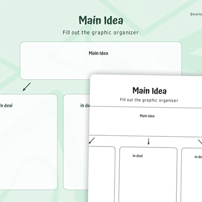 Main Idea and Details Graphic Organizer - worksheet educational content