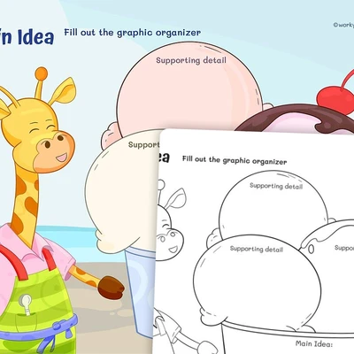 Graphic Organizer for  Main Idea - worksheet educational content