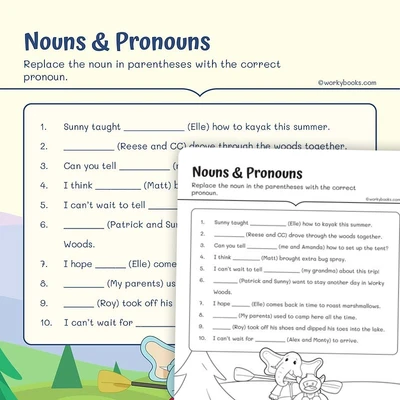 Nouns & Pronouns - worksheet educational content