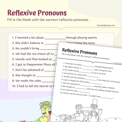 Writing Reflexive Pronouns - worksheet educational content