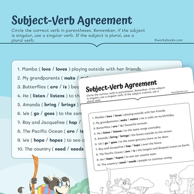 Subject—Verb Agreement - worksheet educational content