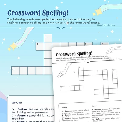 Crossword Spelling! - worksheet educational content