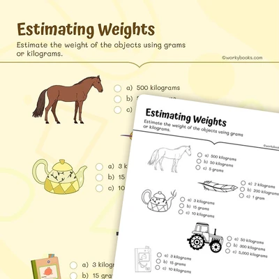 Estimating Weights - worksheet educational content