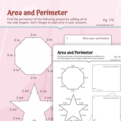 Area and Perimeter of Polygons - worksheet educational content