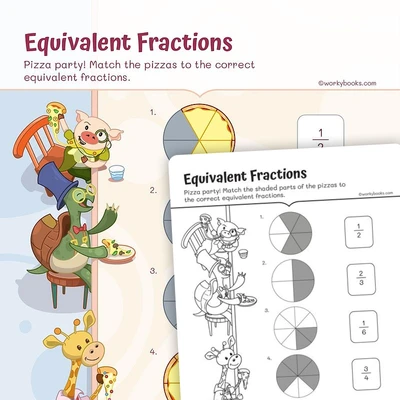 Equivalent Fractions Activity - worksheet educational content