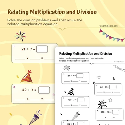 Division and Multiplication - worksheet educational content