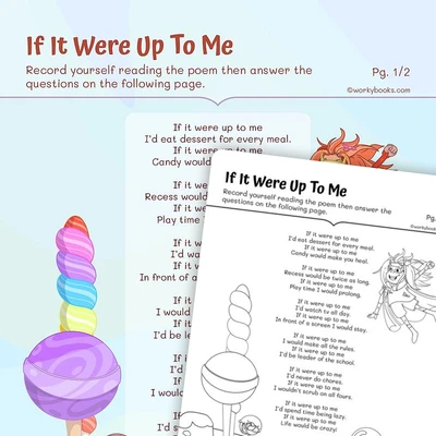 If It Were Up To Me—Poem - worksheet educational content