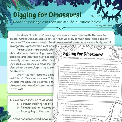 Informational Text —Learn About Dinosaurs - worksheet educational content