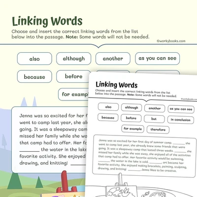 Transitional Words - worksheet educational content