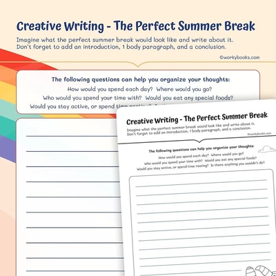 Creative Writing—— The Perfect Summer Break - worksheet educational content