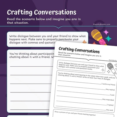 Crafting Conversations - worksheet educational content