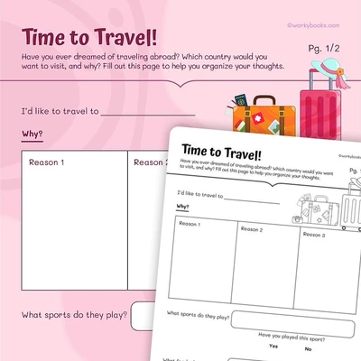 Time to Travel! - worksheet educational content