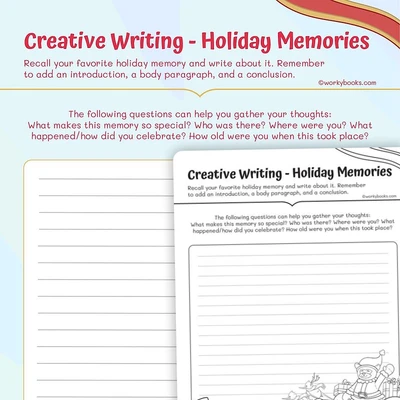 Creative Writing — Holiday Memories - worksheet educational content