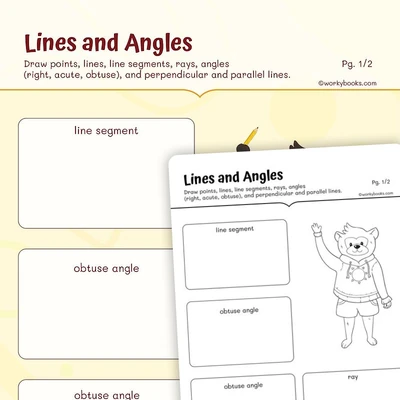 Right, Acute, and Obtuse Angles - worksheet educational content
